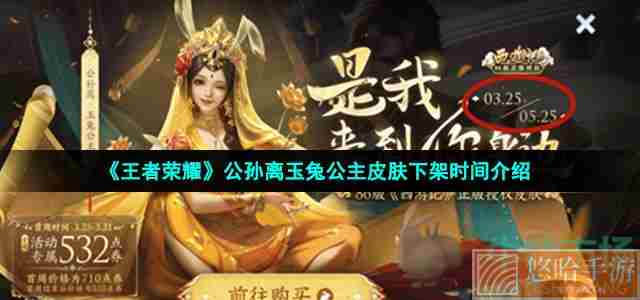 《王者荣耀》公孙离玉兔公主皮肤下架时间介绍
