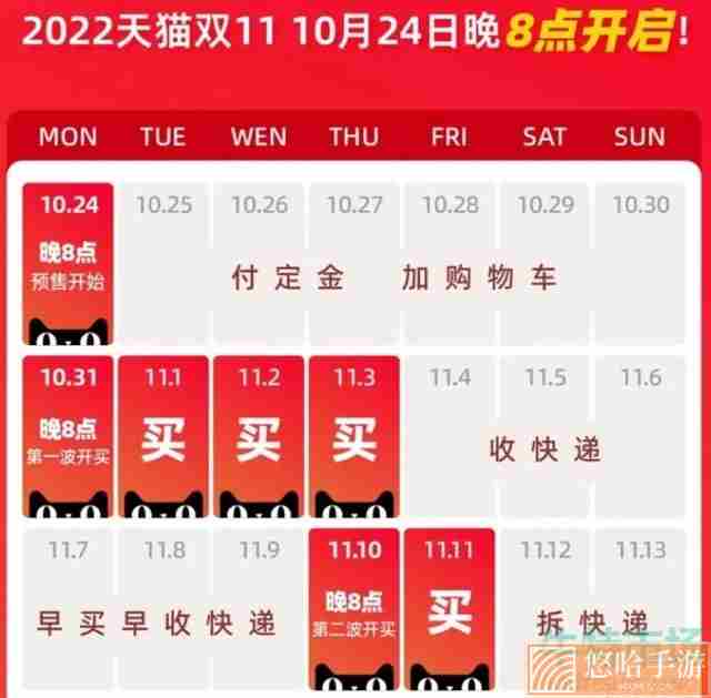 《天猫》2022年双十一满减活动力度介绍