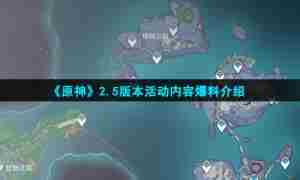 《原神》2.5版本活动内容爆料介绍