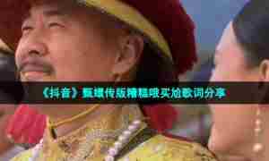《抖音》甄嬛传版糟糕哦买尬歌词分享