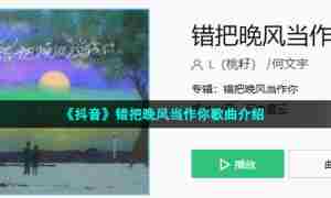《抖音》错把晚风当作你歌曲介绍